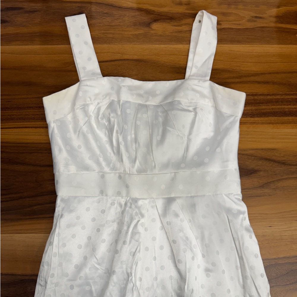 Donna Ricco Ivory Polka Dot Dress